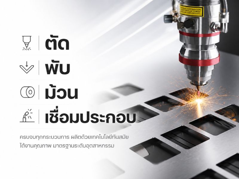 ตัดเลเซอร์ พับ ม้วน เหล็ก สเตนเลส พระราม 2 มหาชัย